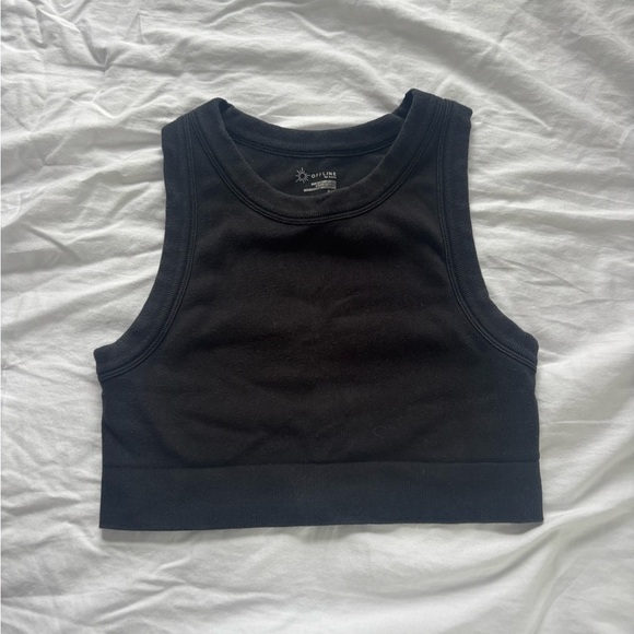 Offline Tops - Offline High Neck Black Crop Top